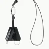 SAFETY WHISTLE KEY FOB  BLACK