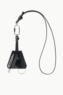 SAFETY WHISTLE KEY FOB  BLACK
