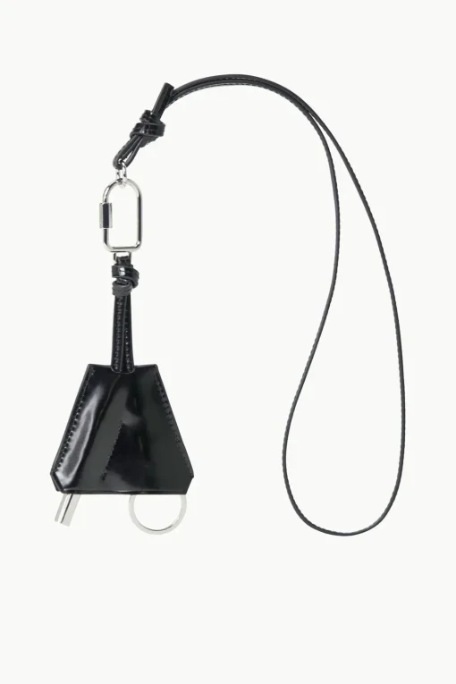 SAFETY WHISTLE KEY FOB  BLACK