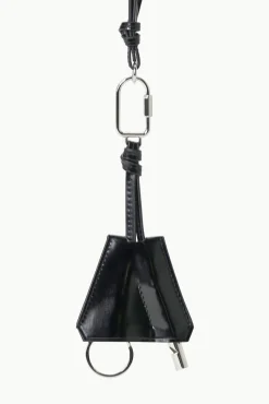 SAFETY WHISTLE KEY FOB  BLACK