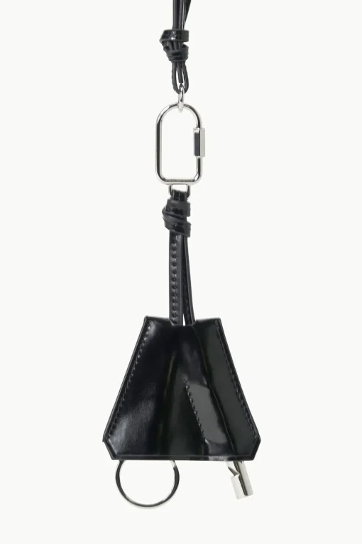 SAFETY WHISTLE KEY FOB  BLACK