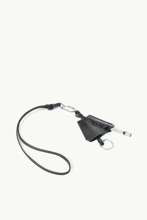 SAFETY WHISTLE KEY FOB  BLACK