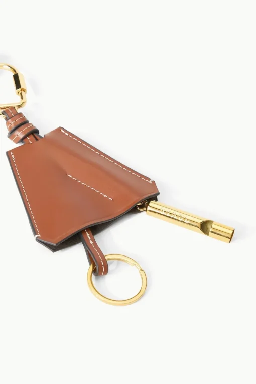 SAFETY WHISTLE KEY FOB  TAN