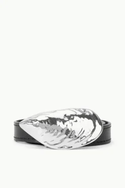 SHELL BUCKLE BELT  BLACK