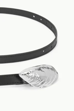 SHELL BUCKLE BELT  BLACK