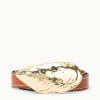 SHELL BUCKLE BELT  TAN
