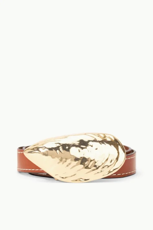 SHELL BUCKLE BELT  TAN