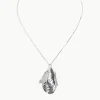 SHELL PILL CASE NECKLACE  SILVER