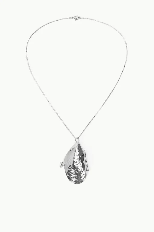 SHELL PILL CASE NECKLACE  SILVER