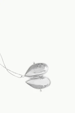 SHELL PILL CASE NECKLACE  SILVER
