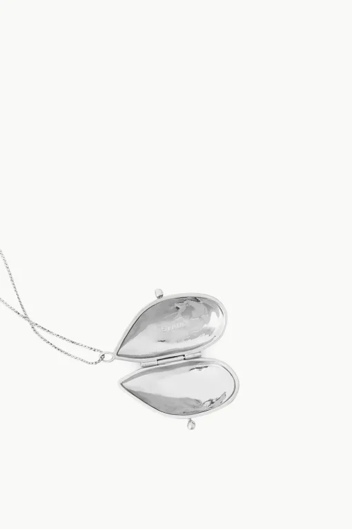 SHELL PILL CASE NECKLACE  SILVER