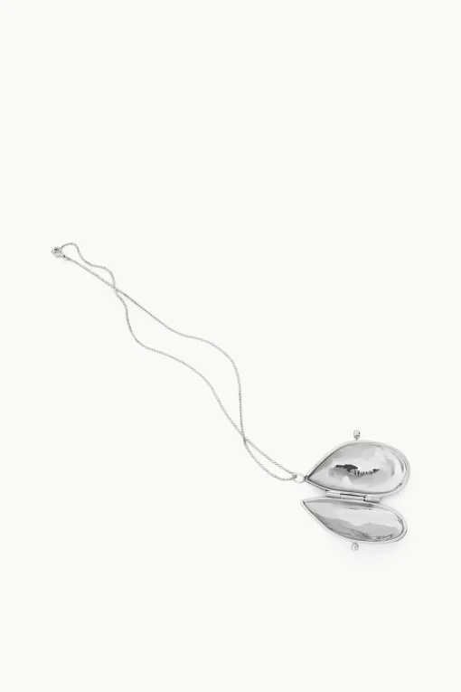 SHELL PILL CASE NECKLACE  SILVER