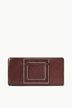 SHIRLEY CONVERTIBLE CLUTCH  MAHOGANY