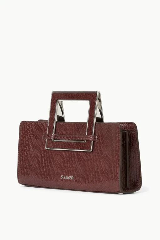 SHIRLEY CONVERTIBLE CLUTCH  MAHOGANY