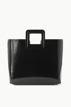 SHIRLEY LEATHER BAG  BLACK POLISHED
