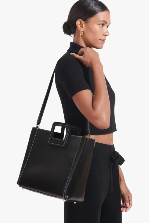 SHIRLEY LEATHER BAG  BLACK