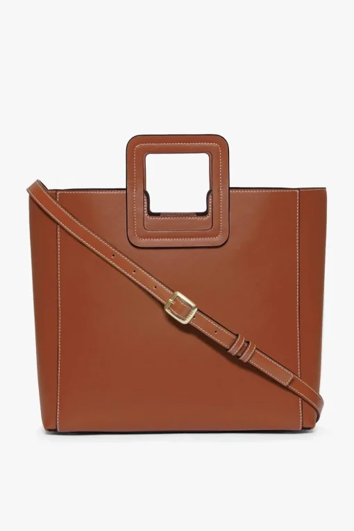 SHIRLEY LEATHER BAG  SADDLE