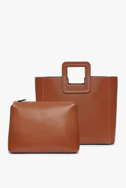 SHIRLEY LEATHER BAG  SADDLE