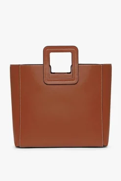 SHIRLEY LEATHER BAG  SADDLE