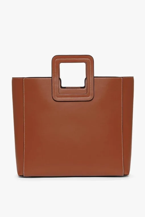 SHIRLEY LEATHER BAG  SADDLE