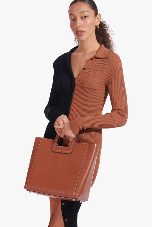 SHIRLEY LEATHER BAG  SADDLE