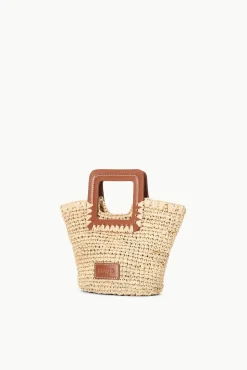 SHIRLEY MINI BUCKET BAG  NATURAL RAFFIA
