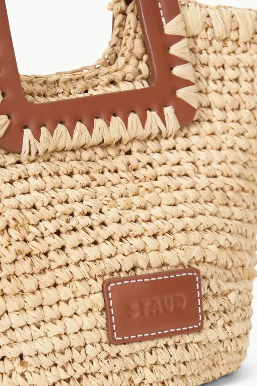 SHIRLEY MINI BUCKET BAG  NATURAL RAFFIA