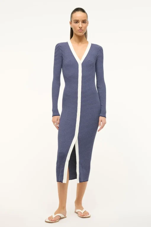 SHOKO SWEATER  NAVY MICRO STRIPE