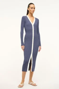 SHOKO SWEATER  NAVY MICRO STRIPE
