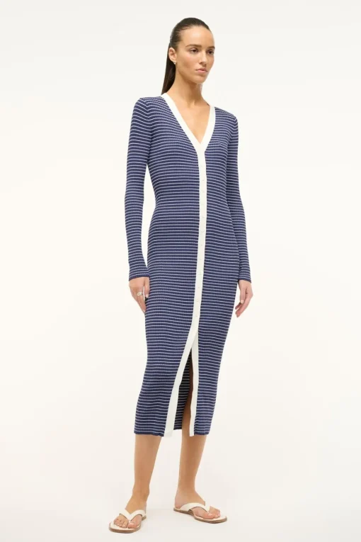 SHOKO SWEATER  NAVY MICRO STRIPE