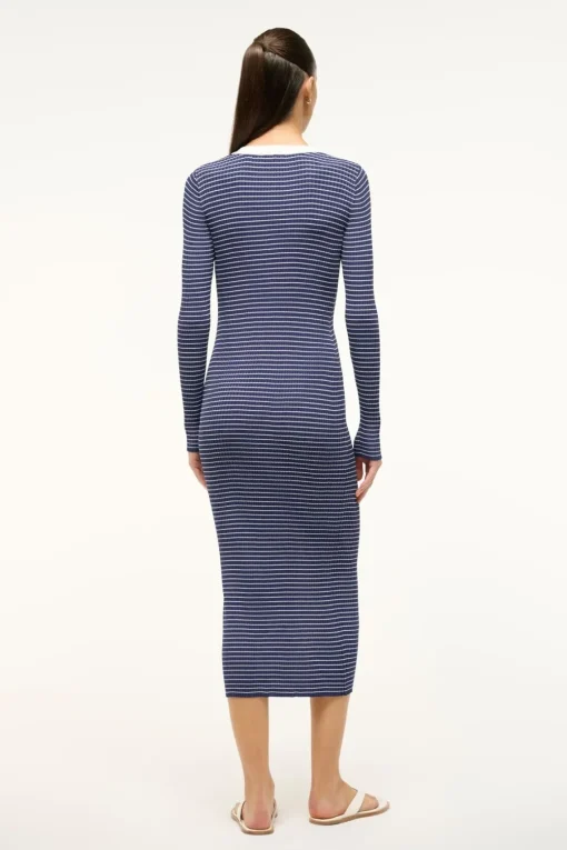 SHOKO SWEATER  NAVY MICRO STRIPE