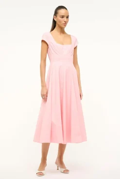 SHORT SLEEVE WELLS DRESS  PEARL PINK