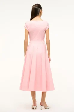 SHORT SLEEVE WELLS DRESS  PEARL PINK