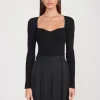 SILHOUETTE TOP  BLACK