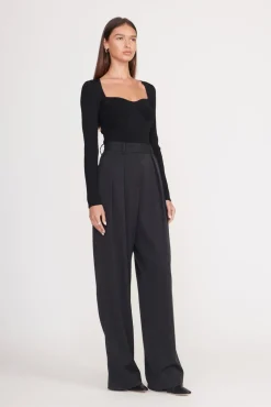 SILHOUETTE TOP  BLACK