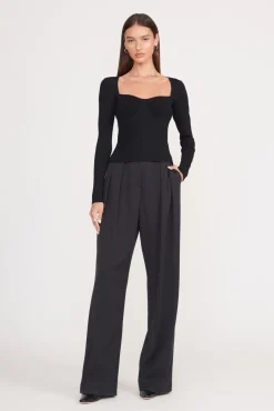 SILHOUETTE TOP  BLACK