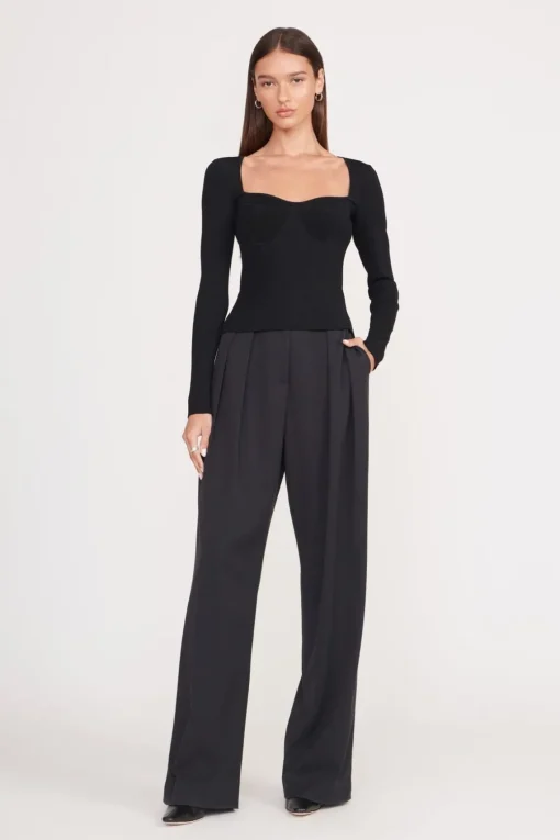 SILHOUETTE TOP  BLACK