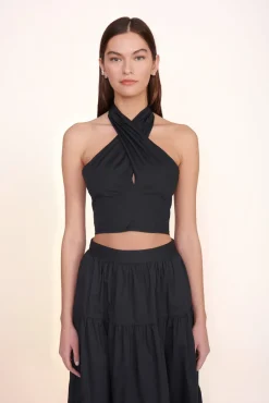 SMOCKED KAI TOP BLACK