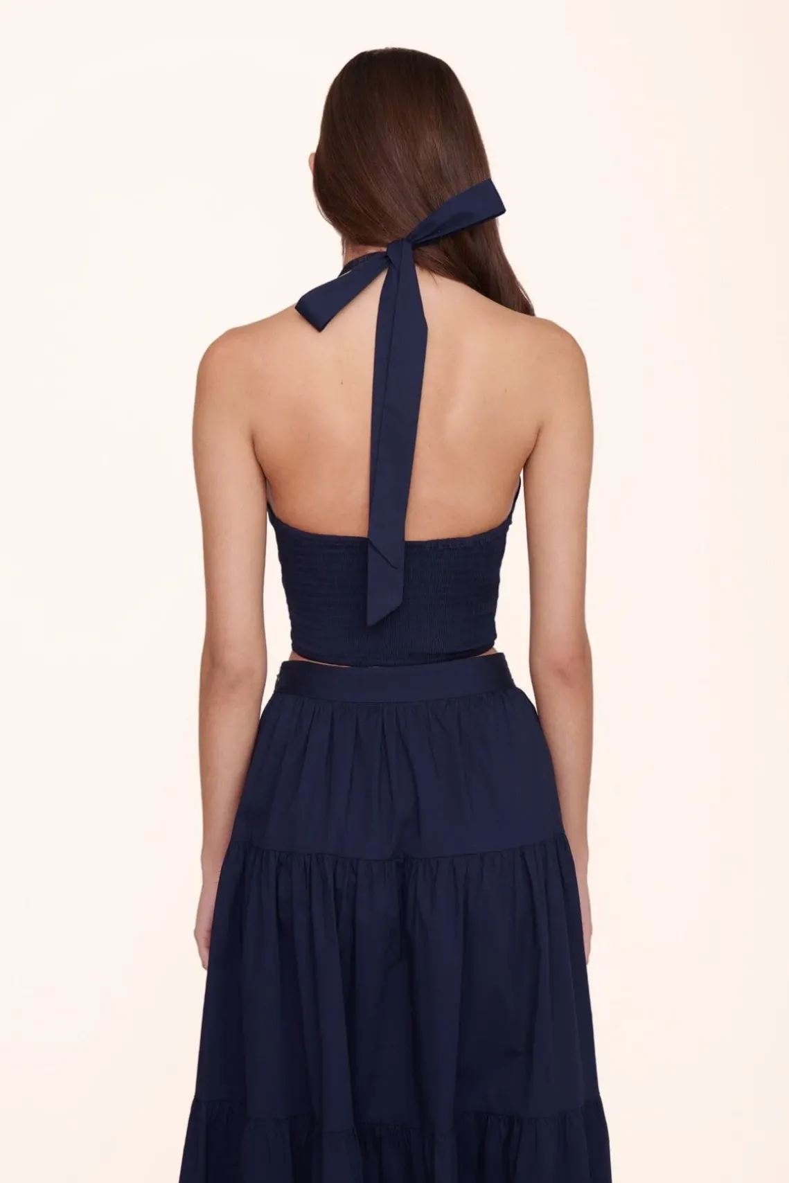 SMOCKED KAI TOP NAVY