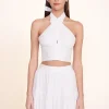 SMOCKED KAI TOP  WHITE