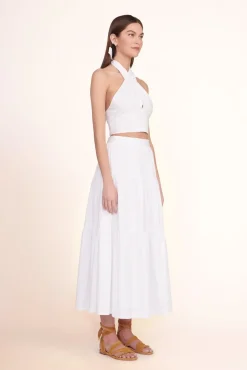 SMOCKED KAI TOP  WHITE