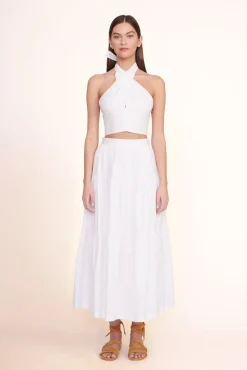 SMOCKED KAI TOP  WHITE