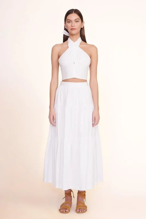 SMOCKED KAI TOP  WHITE