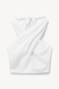 SMOCKED KAI TOP  WHITE