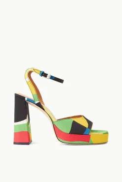 SOLANGE PLATFORM  MARBLE WAVE TAFFETA