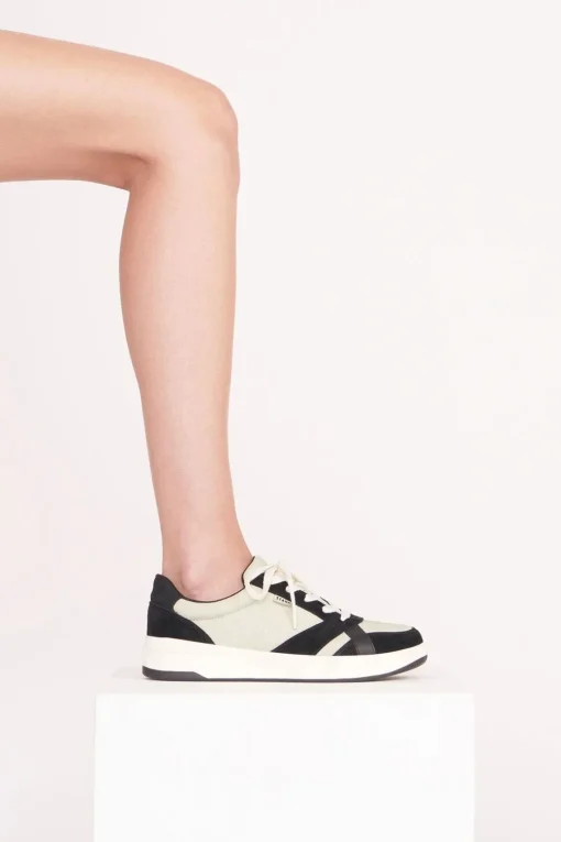 STAUD + KEDS THE COURT SNEAKER  BLACK CREAM