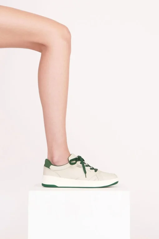 STAUD + KEDS THE COURT SNEAKER  CREAM GREEN