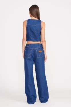STAUD + WRANGLER THE LOOSE JEAN  DARK RINSE