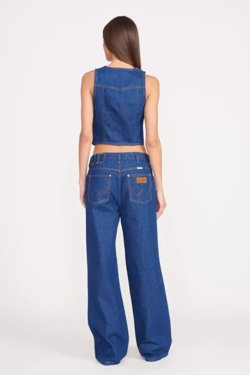 STAUD + WRANGLER THE LOOSE JEAN  DARK RINSE