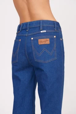 STAUD + WRANGLER THE STRAIGHT CUT JEAN  DARK RINSE